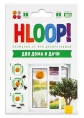 HLOOP! декоративная приманка от мух, 4 декоративных приманки в картонном конверте: цветы