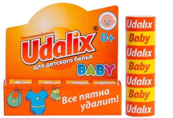 Карандаш пятновыводитель для детского белья Udalix Baby, 35гр